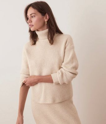 Marine Layer Isla Knit Turtleneck - Cream