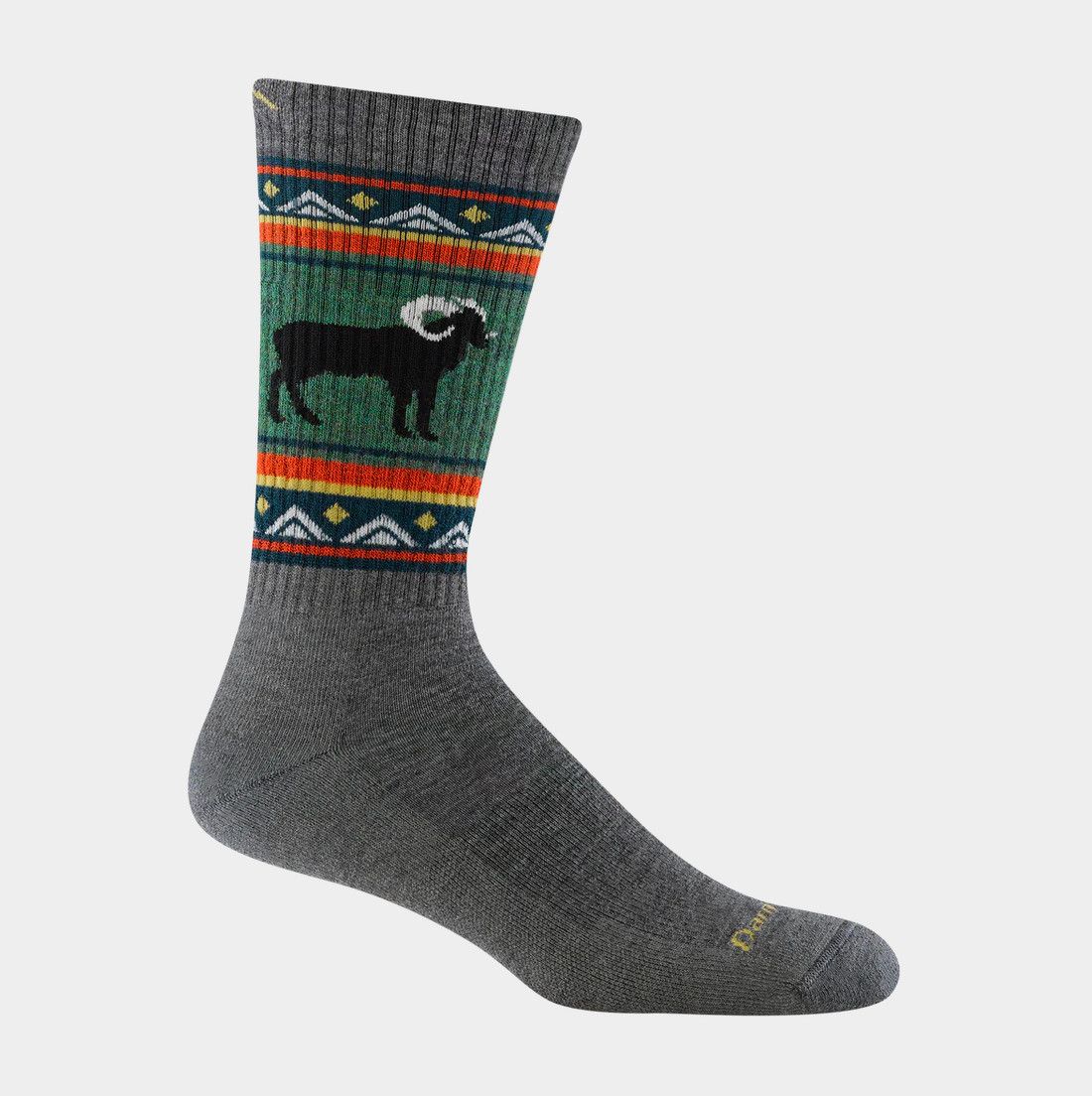 Darn Tough Van Grizzle Men&#39;s Hike Boot Sock - Midweight/Cushion - Gray