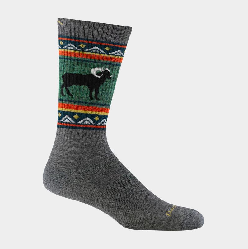 Darn Tough Van Grizzle Men&#39;s Hike Boot Sock - Midweight/Cushion - Gray