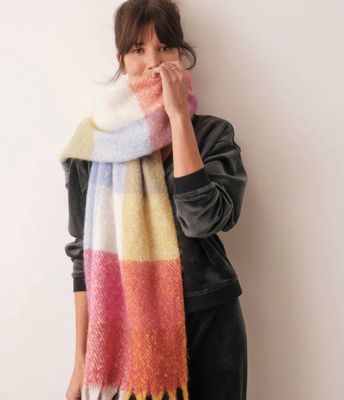 Marine Layer Brushed Scarf in Multi-Check - One Size