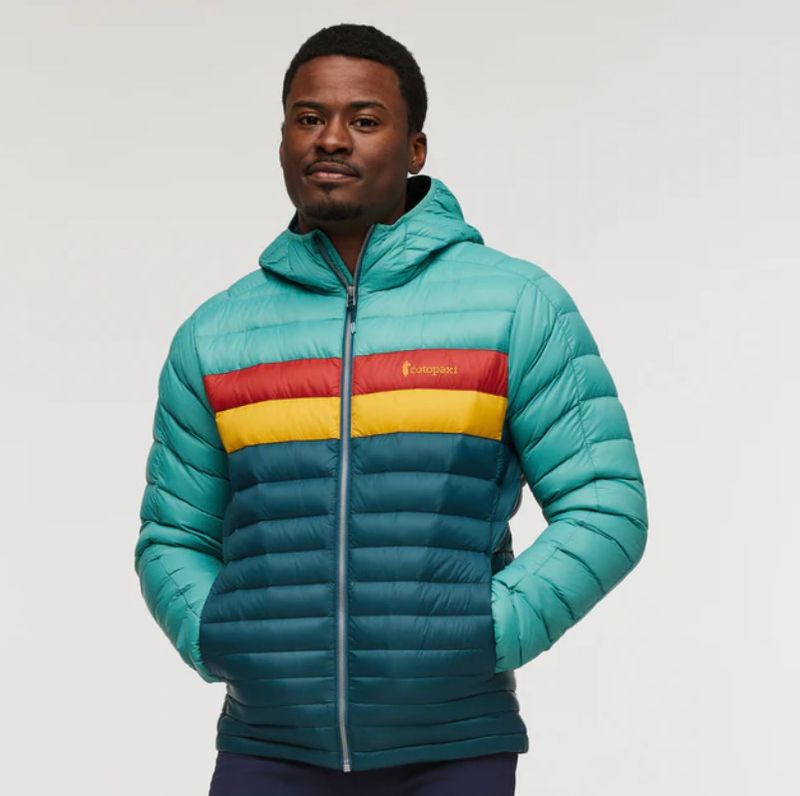 Cotopaxi Men&#39;s Fuego Down Hooded Jacket - Abyss/Coastal