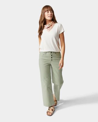 STIO Rivet Wide Leg Canvas Pant