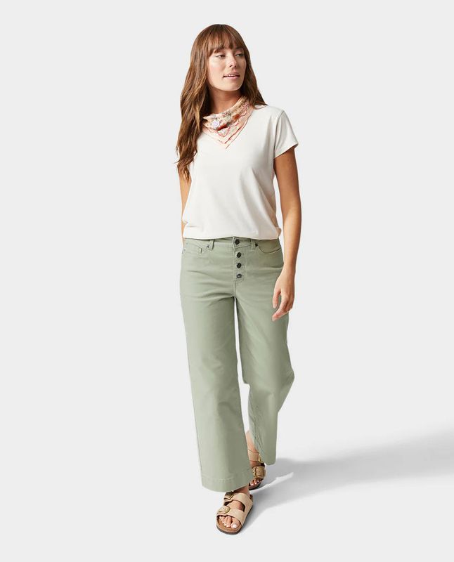 STIO Rivet Wide Leg Canvas Pant