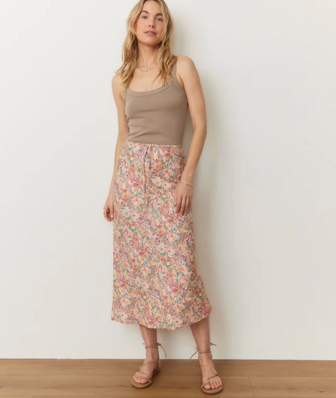 Avery Hemp Midi Skirt