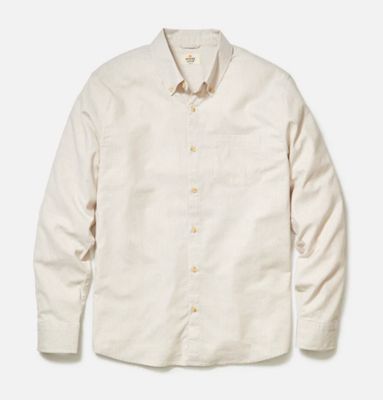 California Oxford Shirt Warm Cream Stripe