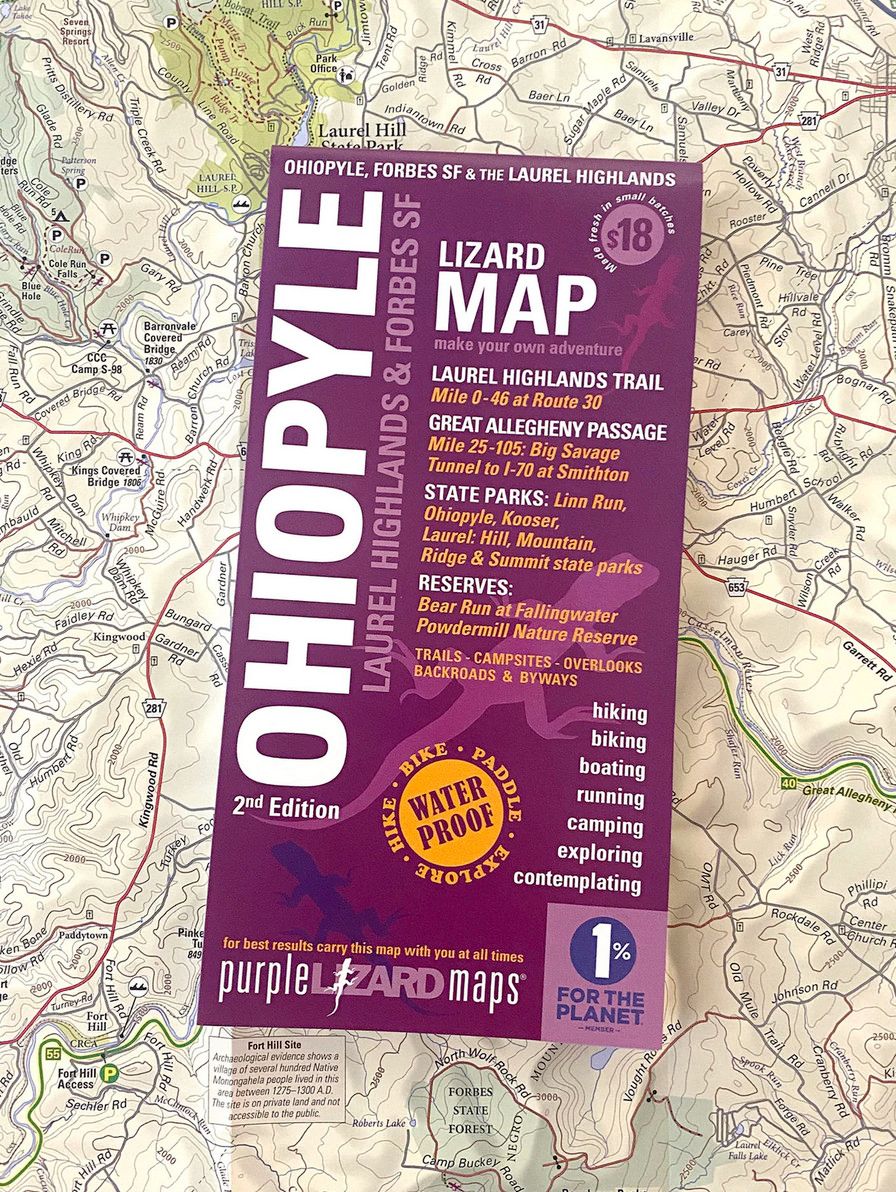 Purple Lizard Maps - Pennsylvania, Select Map Area: Ohiopyle