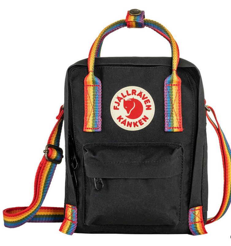 Fjallraven Kanken Rainbow Sling in Black