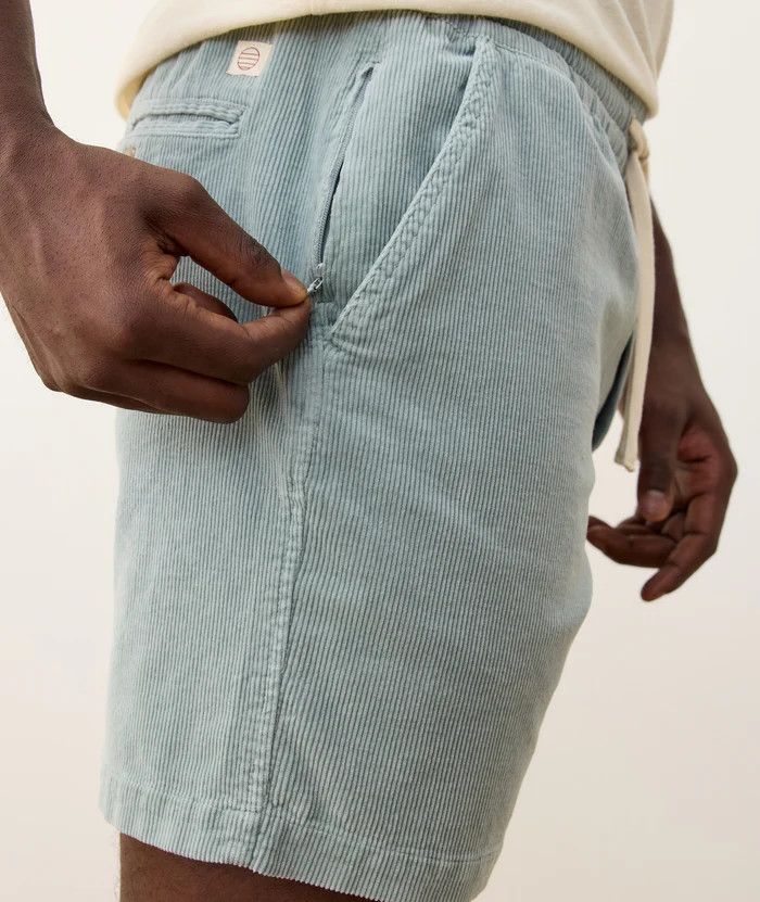 Saturday Corduroy Short 6&quot;, Color: sterling blue, Size: Small