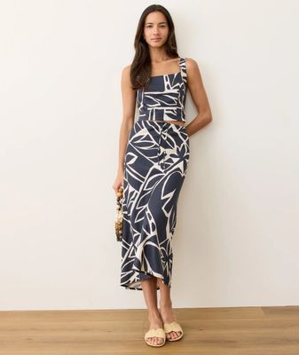 Avery Hemp Midi Skirt Midnight Mosaic
