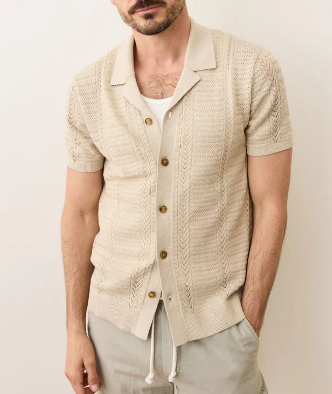 Jaden Sweater Resort Shirt Driftwood