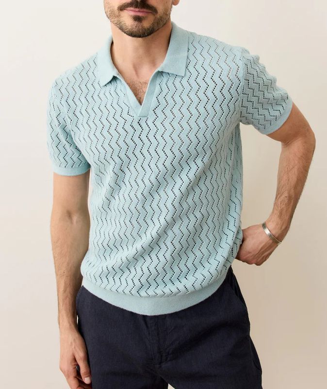 Cyrus Sweater Polo Cloud Blue