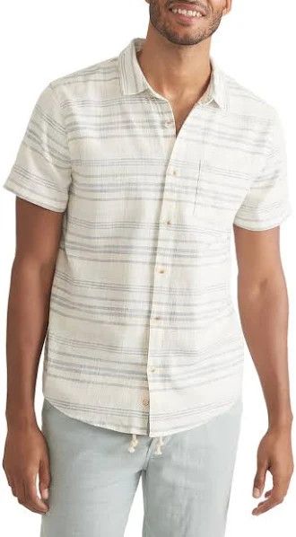 Classic Stretch Selvage Shirt in Cool Baja Stripe