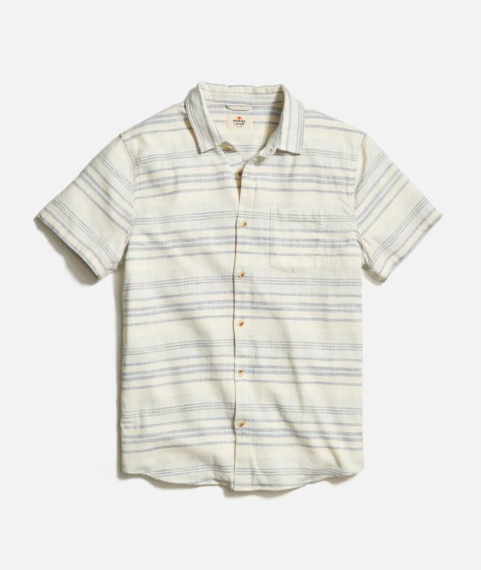 Classic Stretch Selvage Shirt in Cool Baja Stripe