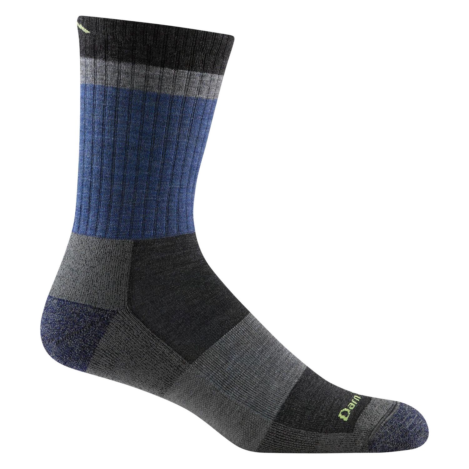 Men&#39;s Heady Stripe Micro Crew Lightweight Hiking Socks Blue