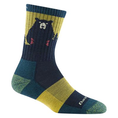 Women's Bear Town Micro Crew Lightweight Hiking Socks Dark Teal