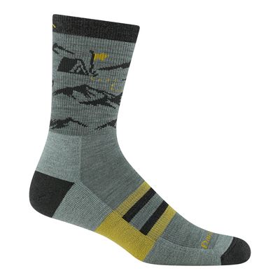 Men's Hike Hike Hut Micro Crew Midweight Hiking Socks Seafoam