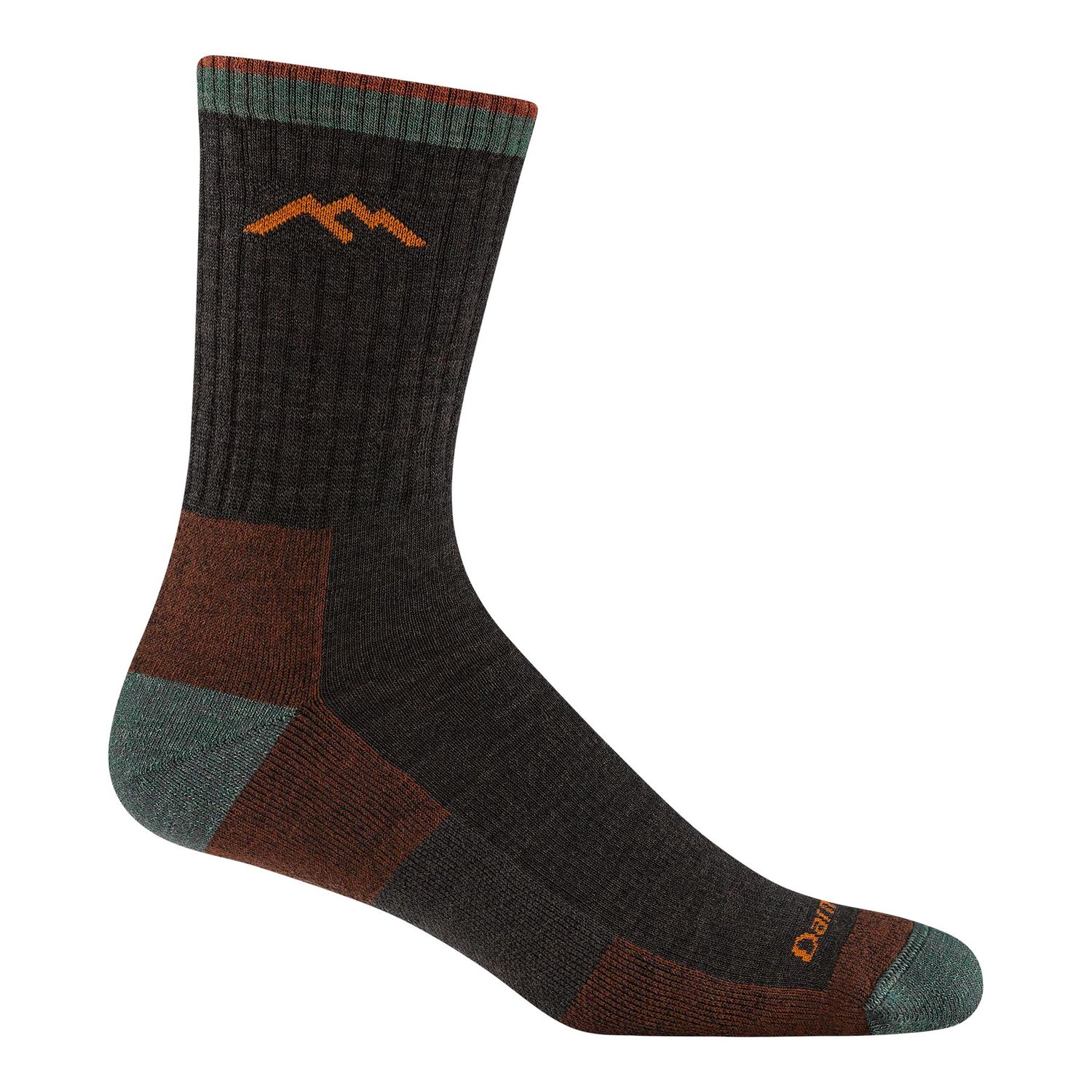 Men&#39;s Hiker Micro Crew Midweight Hiking Socks Walnut