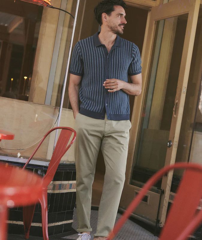 Graham Sweater Button Down Navy