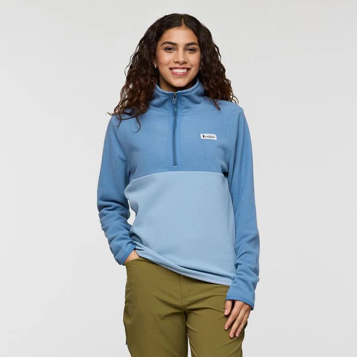 Cotopaxi Women&#39;s Amado Fleece Pullover in Fjord and Iceburg