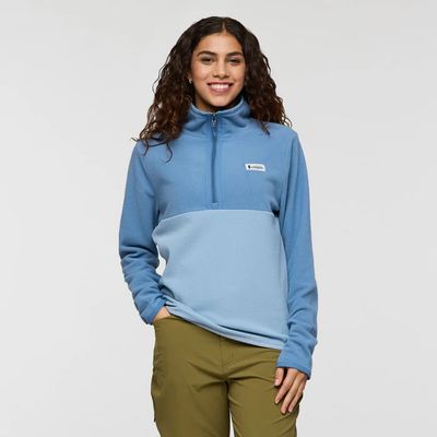 Cotopaxi Women&#39;s Amado Fleece Pullover in Fjord and Iceburg