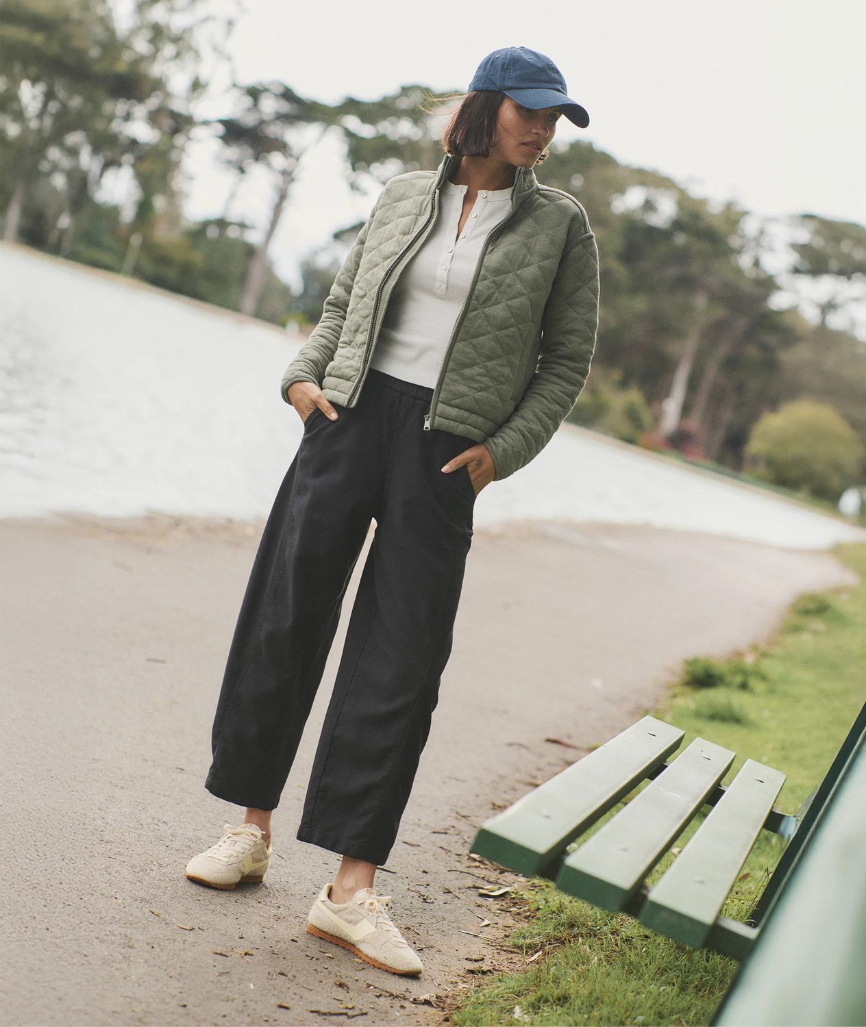 Jessie Barrel Leg Pant in Black