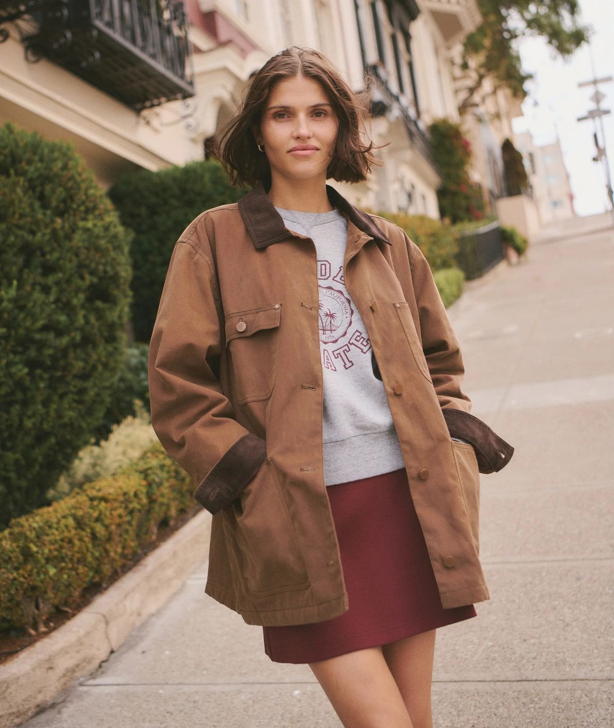Riley Waxed Barn Jacket in Foxtrot