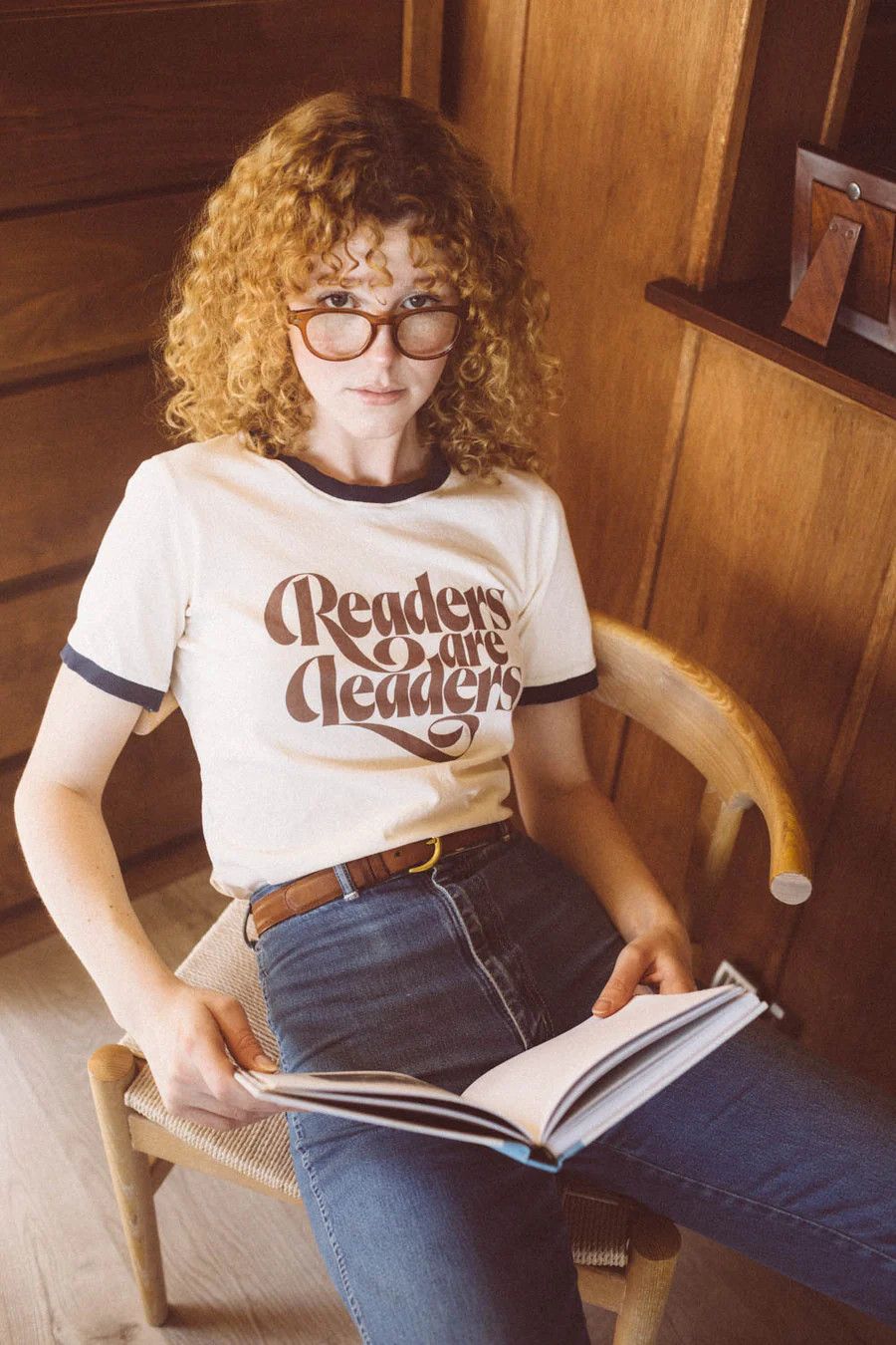 Readers are Leaders Fitted Ringer Tee