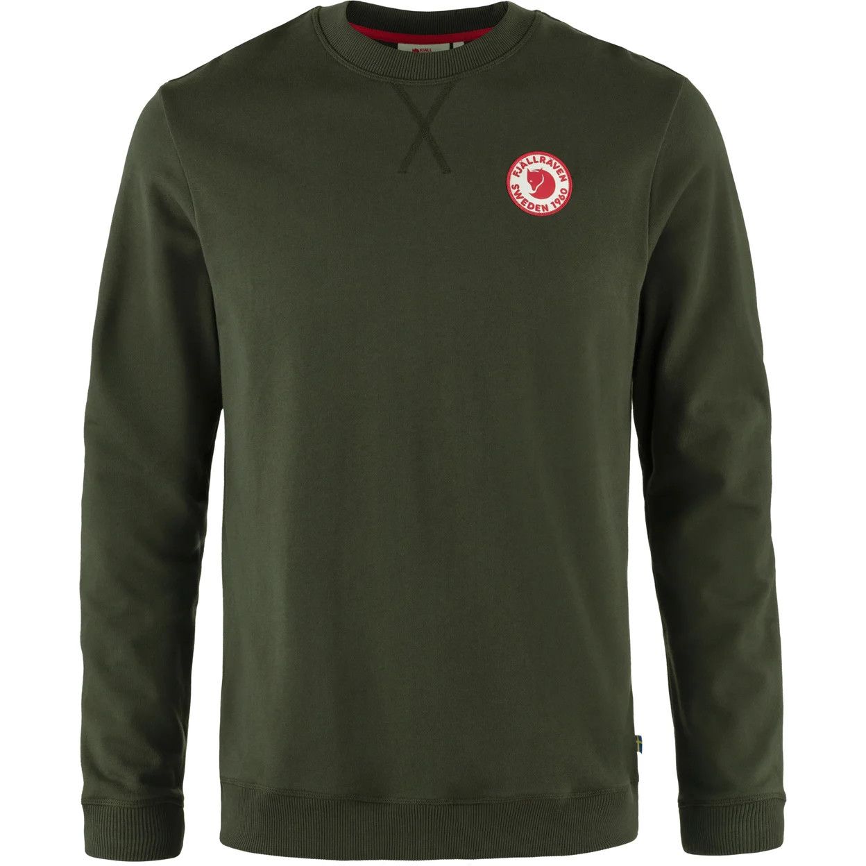 Fjallraven 1960 Logo Badge Sweater in Deep Forest