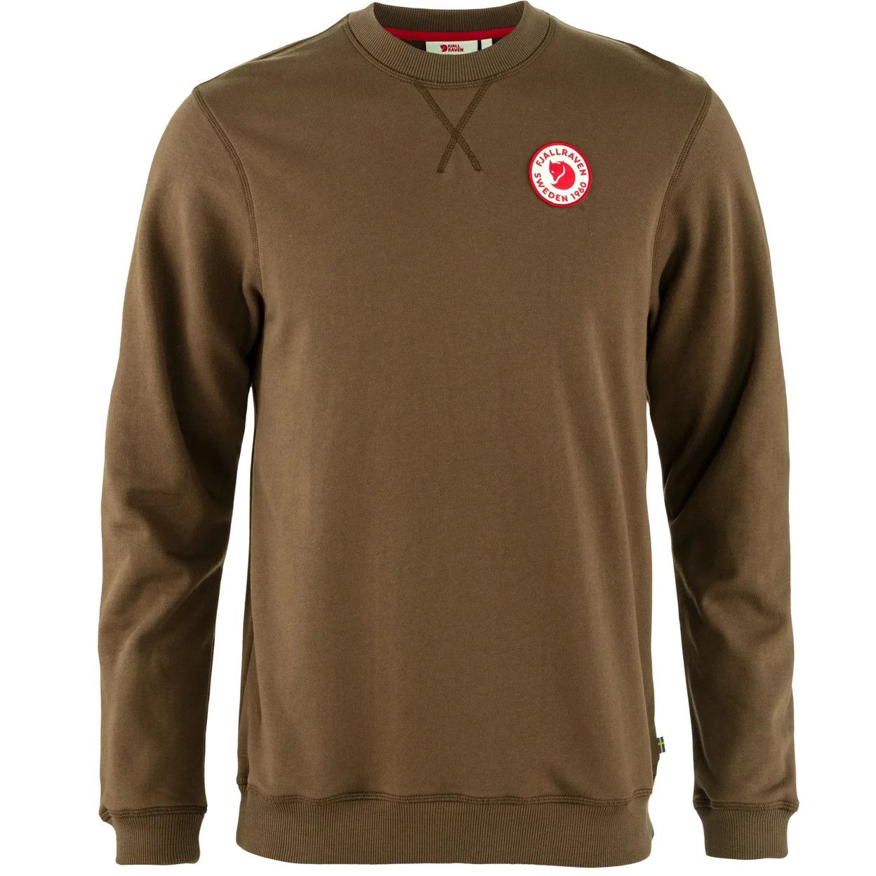 Fjallraven 1960 Logo Badge Sweater in Dark Oak