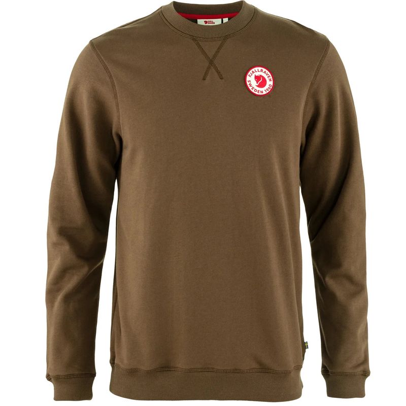 Fjallraven 1960 Logo Badge Sweater in Dark Oak