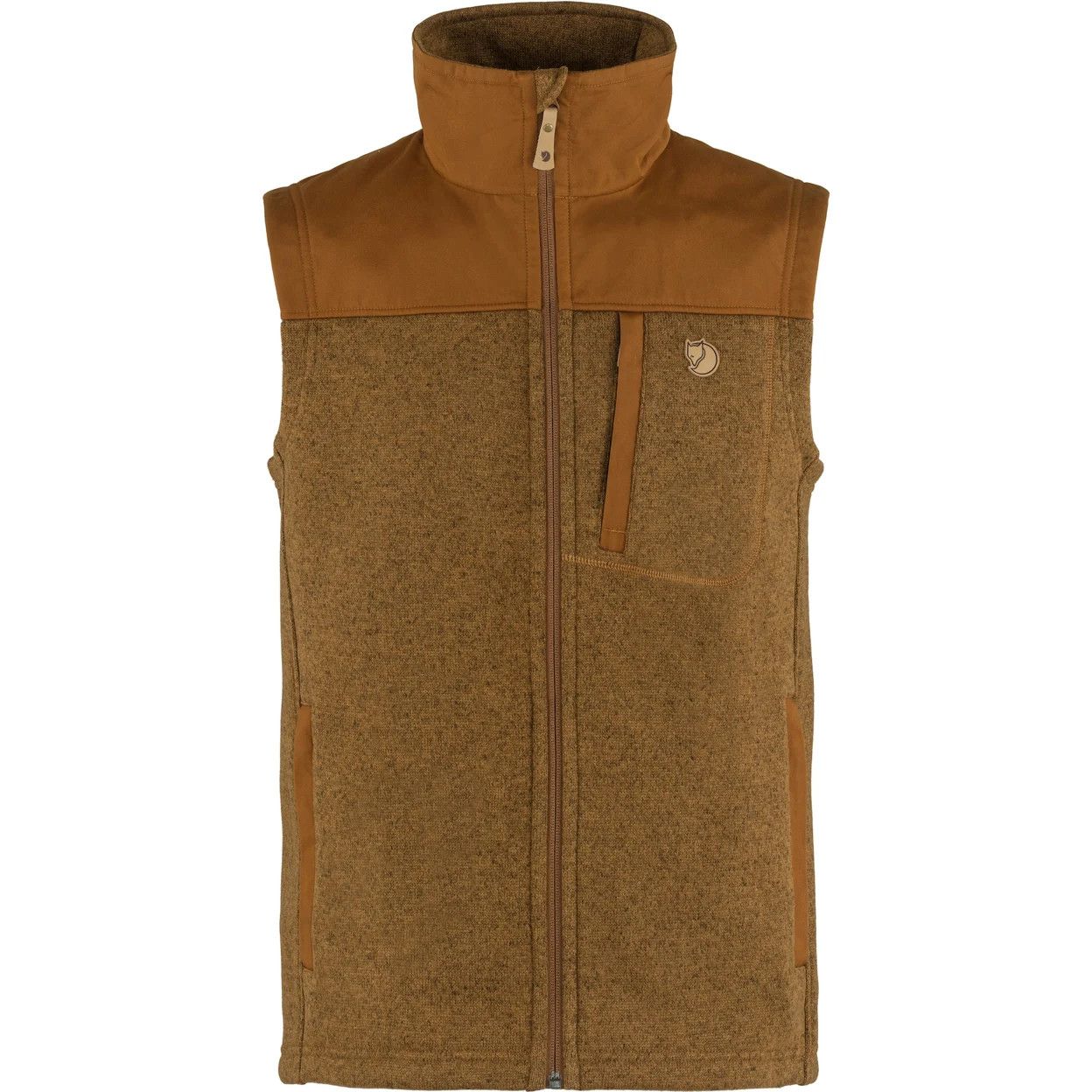 Fjallraven Buck Fleece Vest in Chestnut