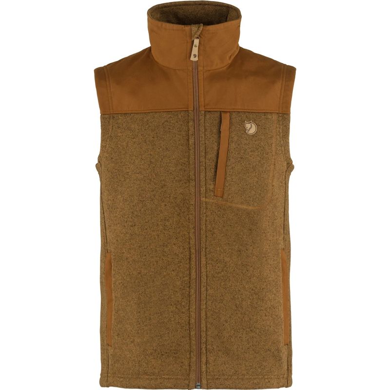 Fjallraven Buck Fleece Vest in Chestnut