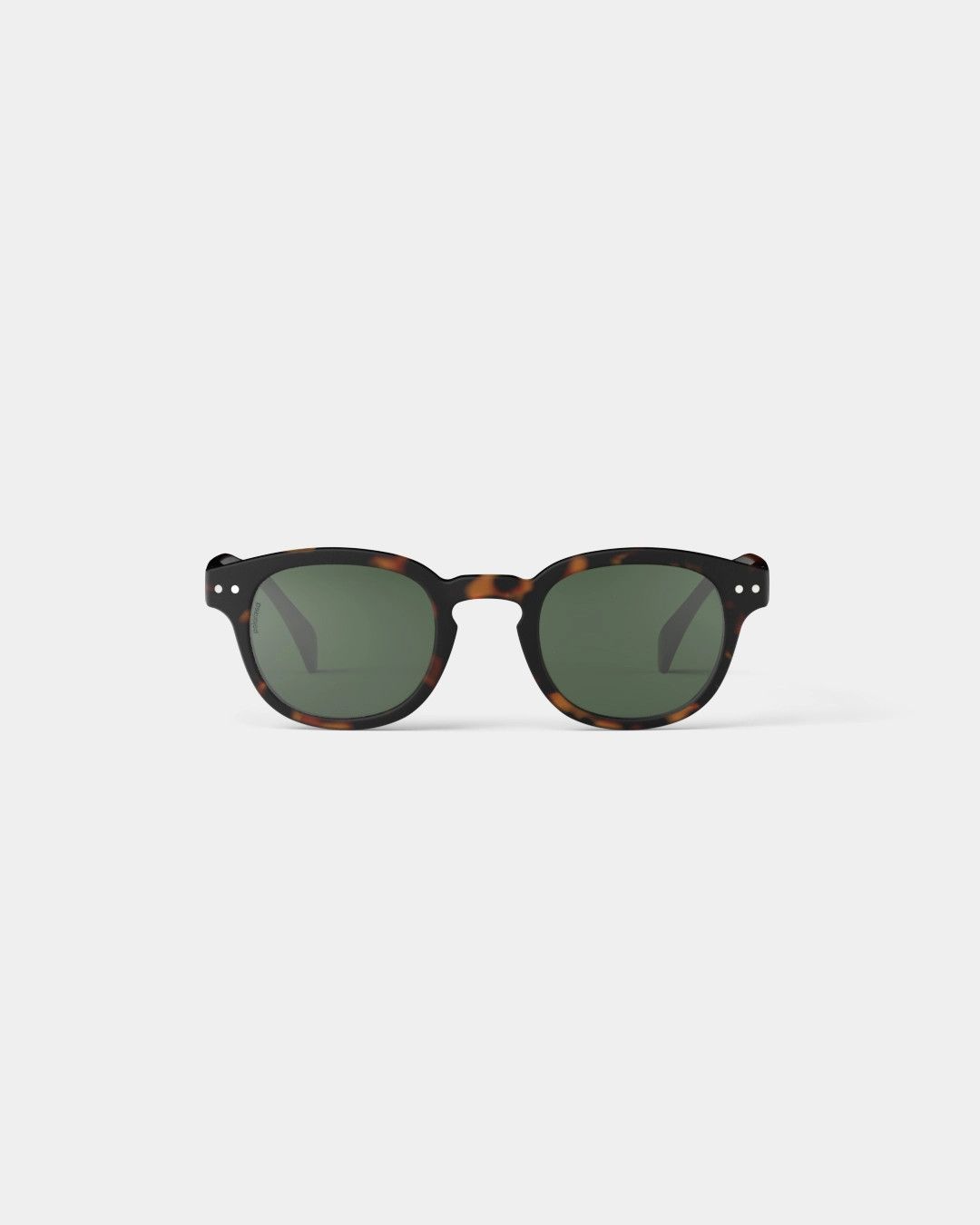 Izipizi Tortoise Sunglasses with Polarized Green Lenses #C