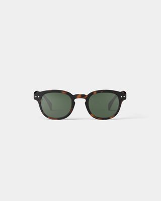 Izipizi Tortoise Sunglasses with Polarized Green Lenses #C
