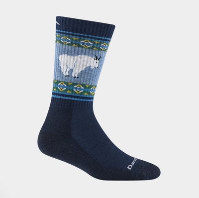 Darn Tough Vanna Grizzle Boot Midweight with Cushion in Goat Blue