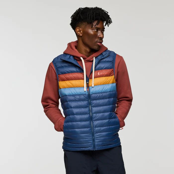 Cotopaxi  Fuego Down Vest in Deep Sea Stripes