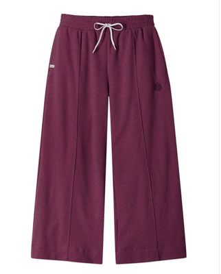 Stio Women&#39;s Turpin Fleece Wide Leg Crop Pants in Aubergine