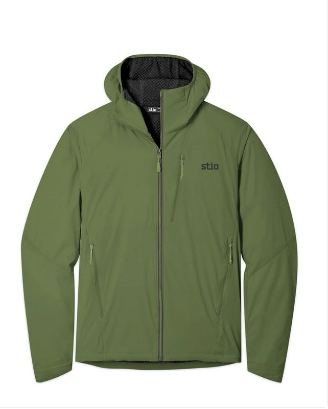 Stio Men&#39;s Dawner Hooded Jacket in Pine Forest