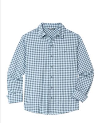 Stio Men&#39;s Miter Stretch Lightweight Flannel Shirt in Stormy Weather