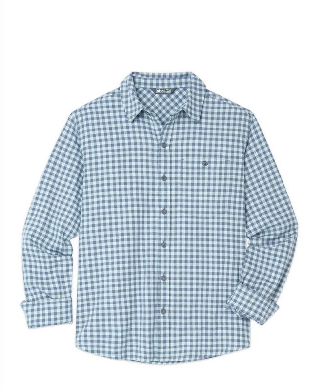 Stio Men&#39;s Miter Stretch Lightweight Flannel Shirt in Stormy Weather