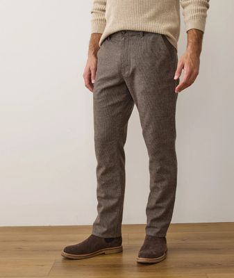 Saturday Houndstooth Chino - Slim Straight in Dark Taupe