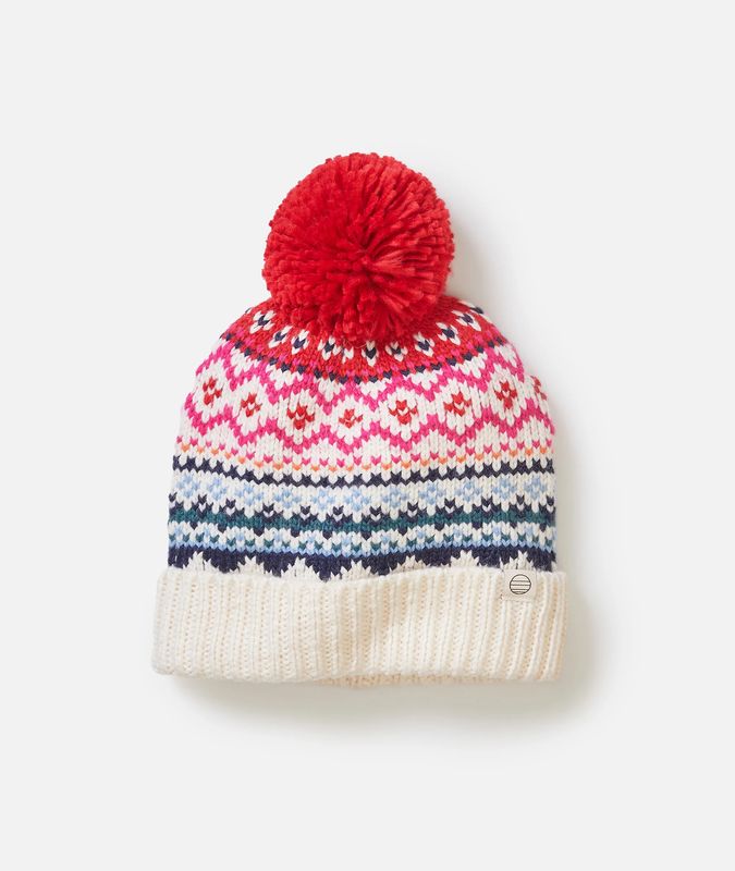 Marine Layer Fair Isle Pom Beanie in Multi - One-Size
