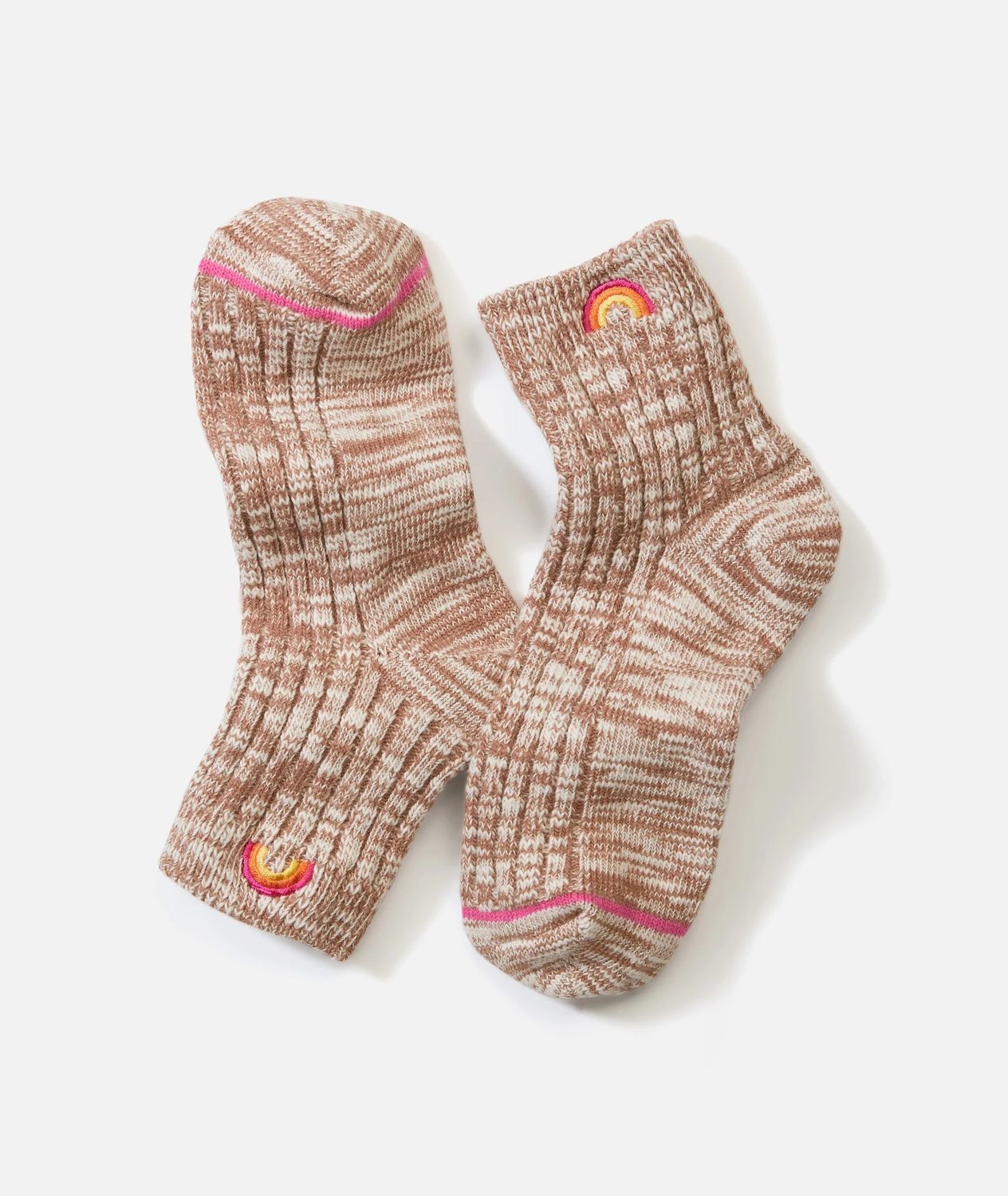 Marine Layer Quarter Crew Sock in Latte