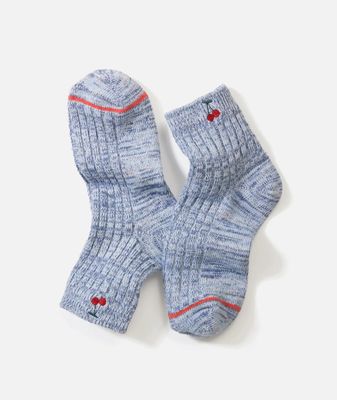 Marine Layer Quarter Crew Sock in Blue Jay