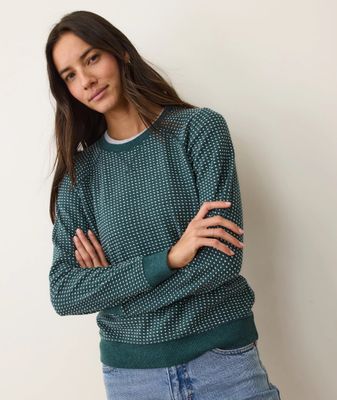 Marine Layer Rhea Textured Raglan in Mediterranean