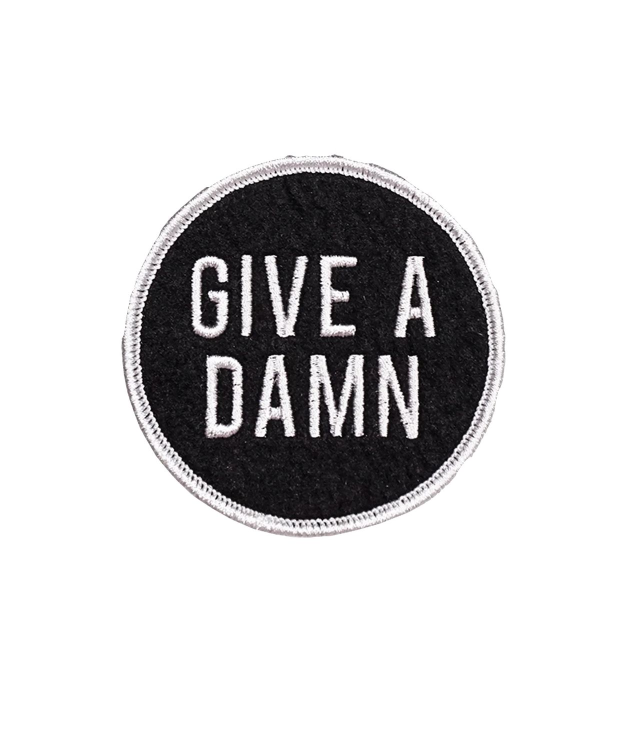 Give a Damn Embroidered Iron-On Patch