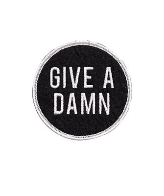 Give a Damn Embroidered Iron-On Patch