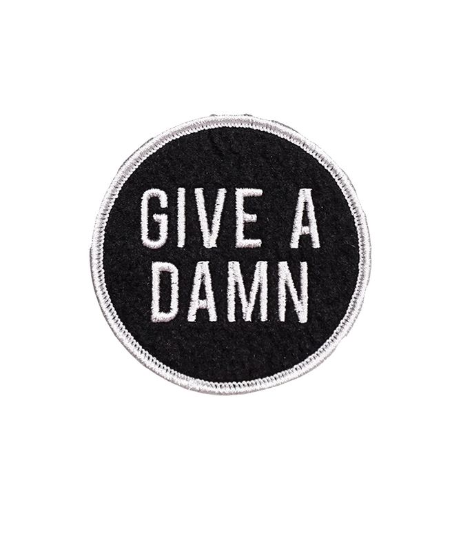 Give a Damn Embroidered Iron-On Patch