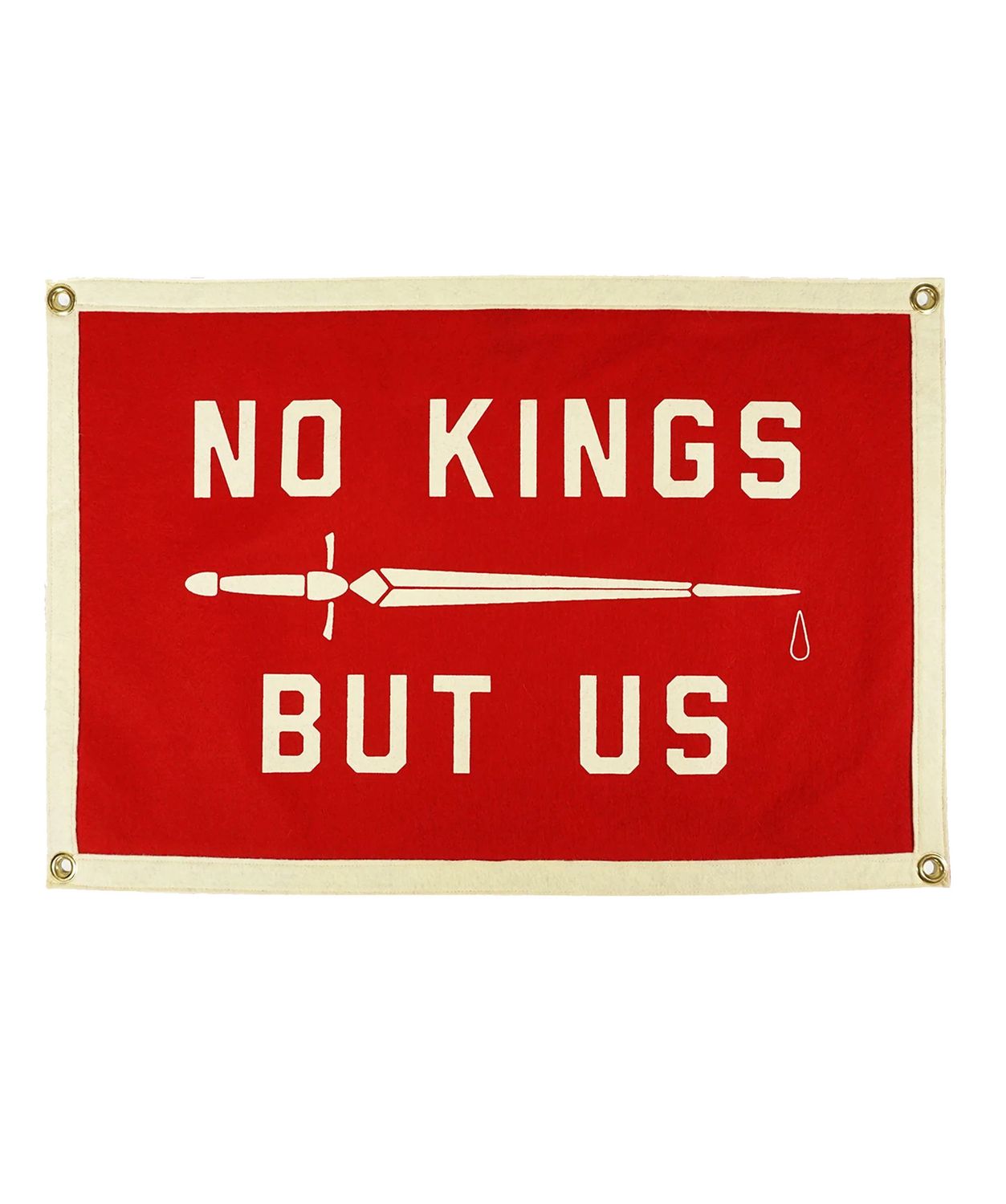 No Kings But Us Camp Flag from Oxford Pennant