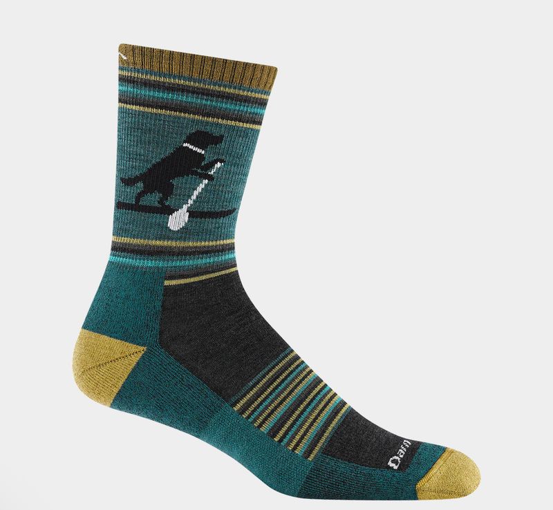 Darn Tough Willoughby Micro Crew Lightweight Hiking Socks in Dog Pond